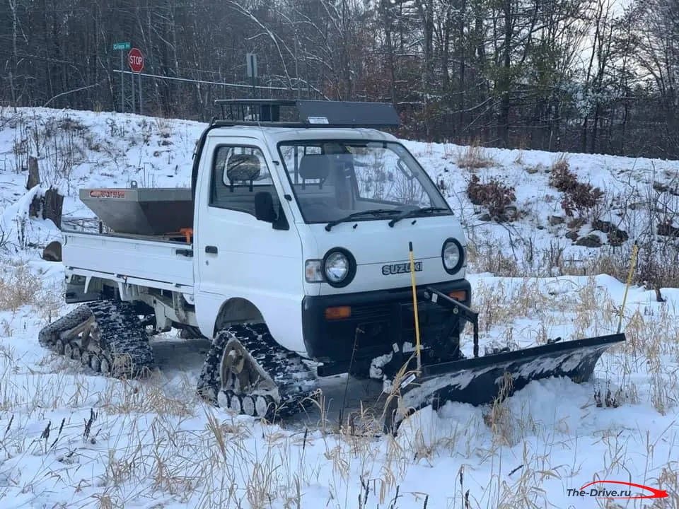 Трехцилиндровый Suzuki Carry - идеальное решение для уборки снега