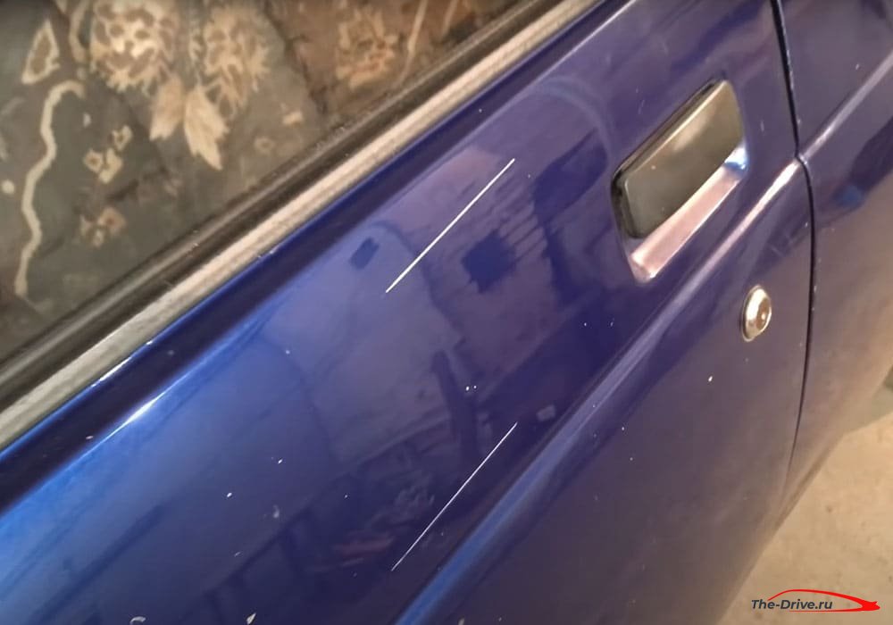 Как убрать любую царапину на автомобиле при помощи шприца с краской и наждачной бумаги?